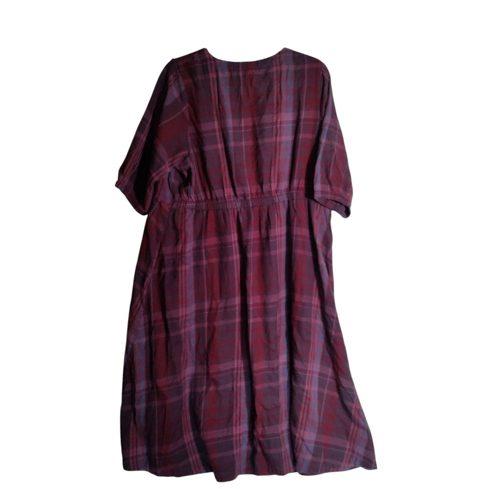 Plaid V-Neck Dress - Picture 2 of 8